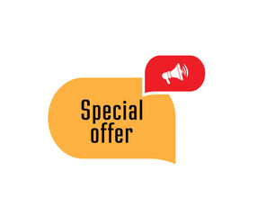 Wall Mural - Special offer sign on white background	