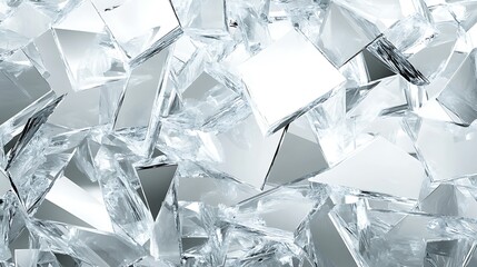 Canvas Print - A close-up of shiny crystal-like fragments.