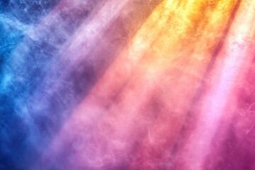 Canvas Print - Abstract Colorful Smoke with Light Rays and Haze