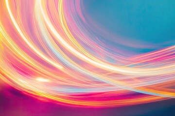 Canvas Print - Abstract Light Trails in Vibrant Colors