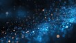 © Mykola - Particle Effect. Abstract Dark Blue Bokeh Background with Dust Particles