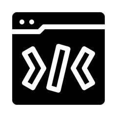 Sticker - Code Snippet glyph icon