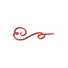 Wall Mural - curly red swirl decoration