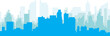 © Sanja - Blue panoramic city skyline poster with bluish misty transparent background buildings of LOS ANGELES, UNITED STATES