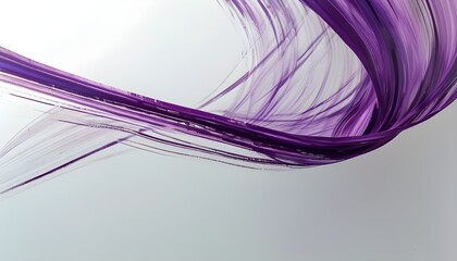 Wall Mural - Vibrant Purple Streaks in Motion on a White Wall Captured with Professional Precision and Soft Shadows