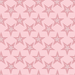 Star quilting in Pink, whites,Beige colours natural colour ,seamless pattern ,prints background
