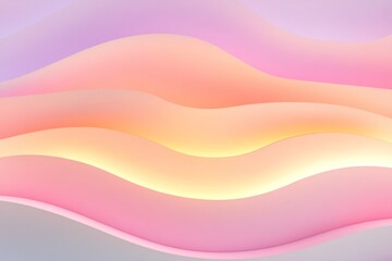 Canvas Print - Colorful abstract waves against a pastel backdrop symbolizing flow creativity and emotional depth in artistic expression and modern digital design