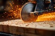 © Bekode - Circular Saw Cutting Wood with Sparks