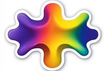 Wall Mural - abstract rainbow splash design with flowing edges symbolizing creativity inclusivity and freedom of 