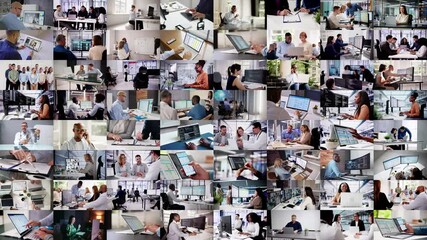 Aufkleber - Diverse Business People Working