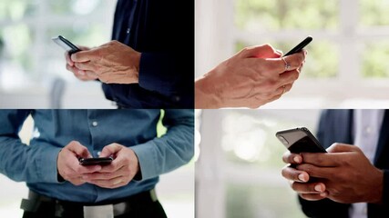 Wall Mural - Man Texting On Smartphone