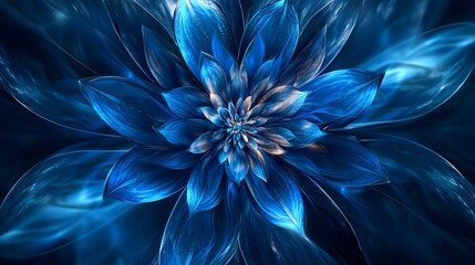 Wall Mural - blue flower background