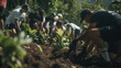 © JonathanOsborne - Forest restoring community project, people participate in community project to restore the forest and eco system