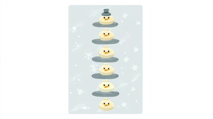 Poster - Stack of Snowmen for Winter Holidays