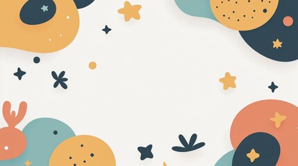 Poster - Abstract Background with Colorful Shapes and Stars