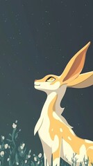 Poster - Fawn Gazing at the Stars