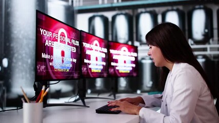 Aufkleber - Ransomware Cyber Attack Breach