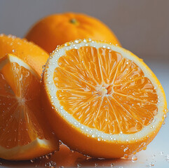 Cut open oranges. Generative AI.