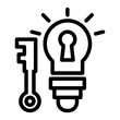© Mamang - key and lock intellectual property line icon