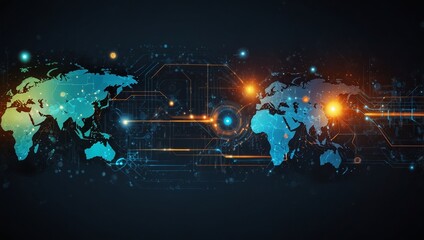 Abstract technology background. Global business and communication concept