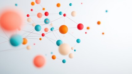Wall Mural - a network graph with numerous interconnected nodes, visualizing the complexity of data relationships