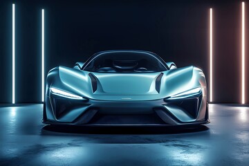 Electric sports car view