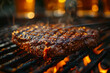 © sergo321 - A big juicy delicious steak is grilled in the summer.