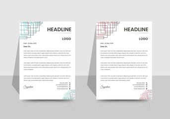  Creative modern corporate letterhead template design