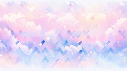 Wall Mural - Vibrant gradient background with abstract elements and seamless transitions between pastel colors.