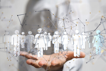 Aufkleber - conference Digital Network and data concept 3d