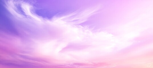 Wall Mural - A soft, cloudy sky with a pastel gradient and a large area for text