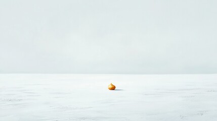 Poster - Single Yellow Onion on a White Surface