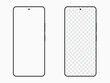 © Model it - Set of Blank Modern Smartphones Isolated on White Background