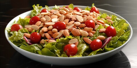 Wall Mural - salad with tomatoes and cucumbers