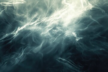 Wall Mural - A black and white image of smoke in the air