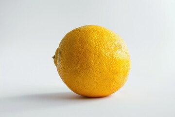 Wall Mural - A single orange sitting on a white surface