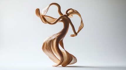 Wall Mural - Abstract Sculpture of a Twisted Dried Plant