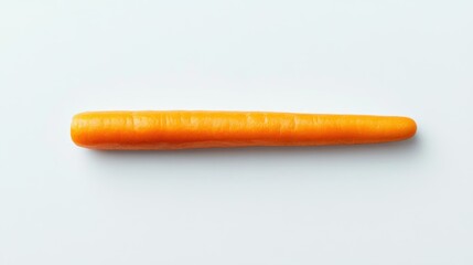 Sticker - A Single, Whole, Unpeeled Orange Carrot on a White Background