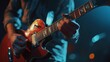 © Yeivaz - Close-up of hands playing a guitar on stage, Musician playing the guitar at a concert