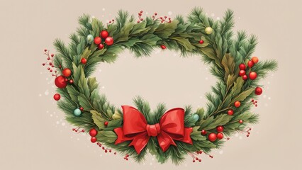 Wall Mural - christmas wreath