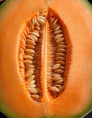 Wall Mural - Cantaloupe Slice with Seeds