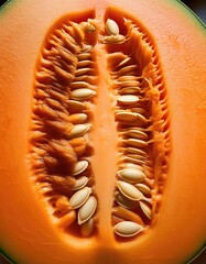 Close-up of a cantaloupe