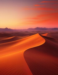 Sticker - Desert sunset over dunes