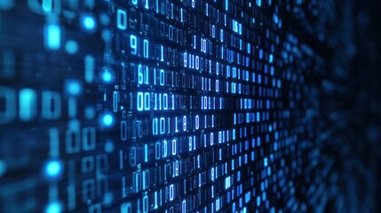 Abstract Digital Binary Code Background