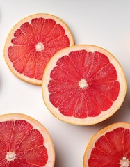 Wall Mural - Fresh grapefruit slices