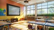 © Watanabe - Classroom with interactive smartboard.
