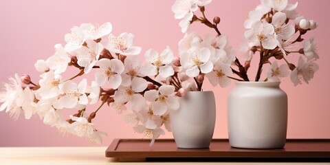 Sticker - cherry blossom in a vase