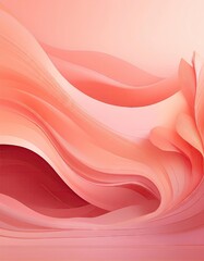 Poster - Abstract pink and peach waves