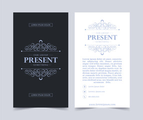 Canvas Print - ornament pattern business card design