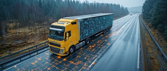 Autonomous Truck Driving on Smart Highway